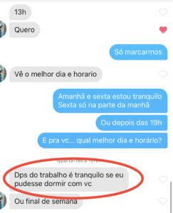 Nem falei nada de sexo