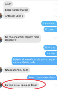 Ela que disse que estava com tesão